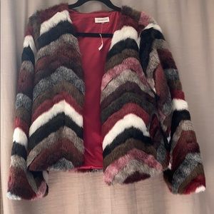 Faux fur jacket